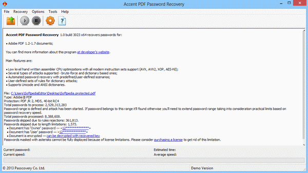 Accent PDF Password Recovery Crack With Activation Code