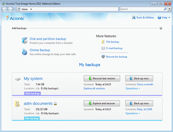 Acronis True Image Home 2011 Netbook Edition Serial Number Full Version