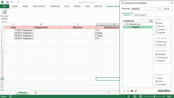 Advanced Find and Replace for Microsoft Excel Crack With Serial Key Latest