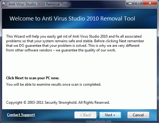 AntiVirus Studio 2010 Removal Tool Crack & License Key