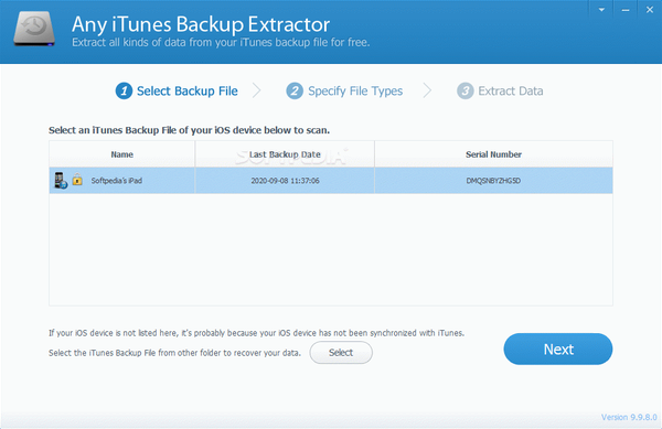 Any iTunes Backup Extractor Crack + Serial Number Updated