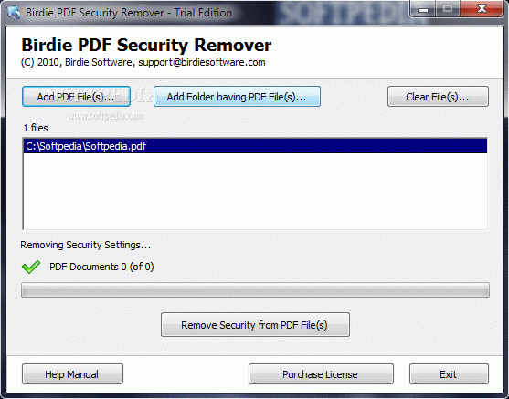 Birdie PDF Security Remover Crack Full Version