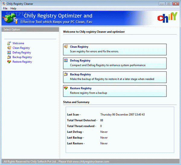 Chily Registry Cleaner Crack + Serial Number Download