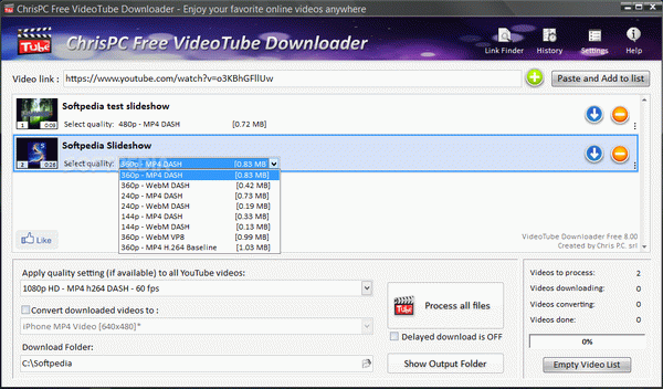 free downloads ChrisPC VideoTube Downloader Pro 14.23.0712
