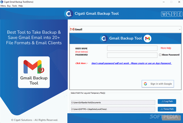 Cigati Gmail Backup Tool Crack + Serial Number Download 2024