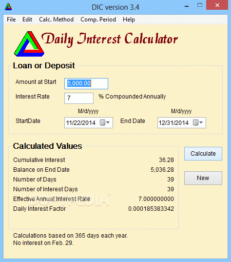 Daily Interest Calculator and Equivalent Interest Rate Calculator Crack With License Key