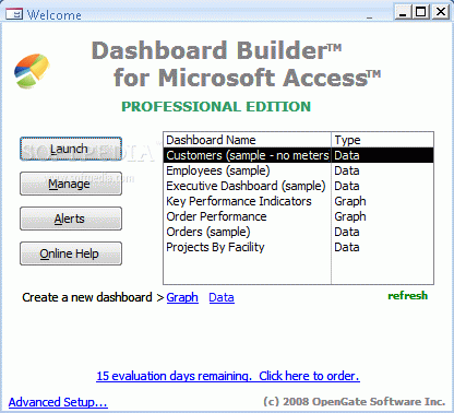 Dashboard Builder for Access Crack & Serial Number