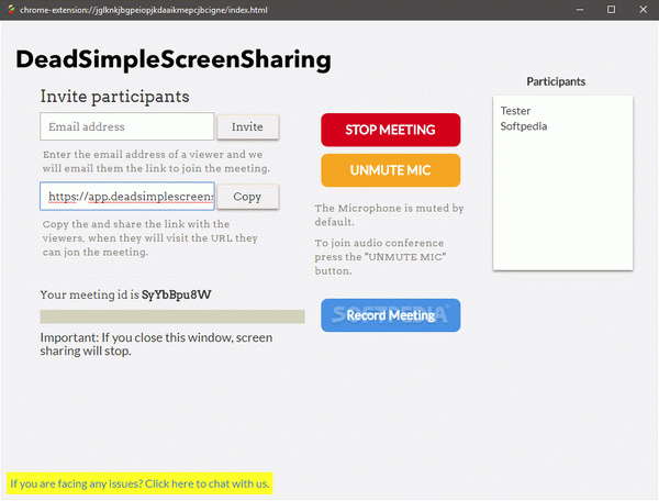 DeadSimpleScreenSharing for Chrome Crack + Serial Number Updated