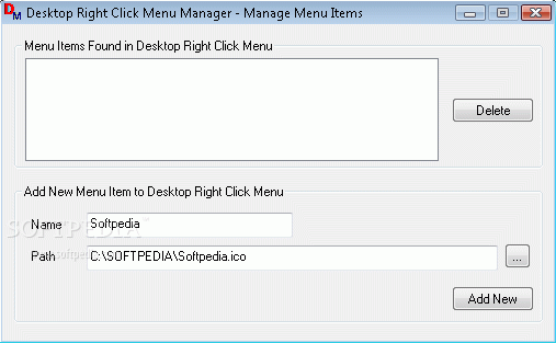 Desktop Right Click Menu Manager Crack + Activation Code