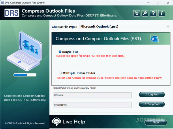 DRS Compress Outlook Files Crack + Activator (Updated)