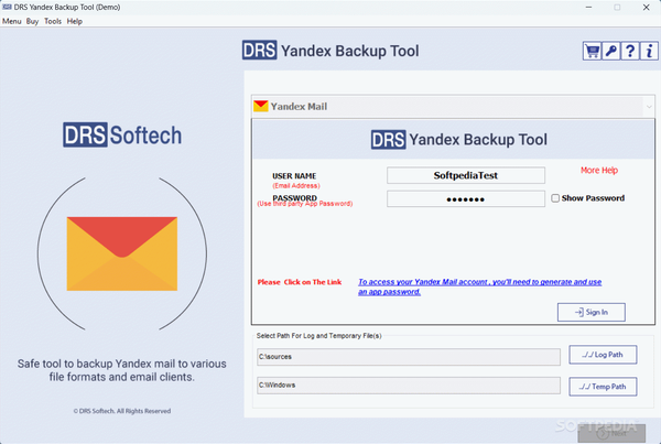 DRS Yandex Backup Tool Crack + License Key Updated