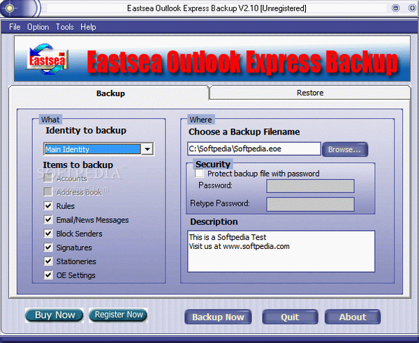Eastsea Outlook Express Backup Crack + Activator (Updated)