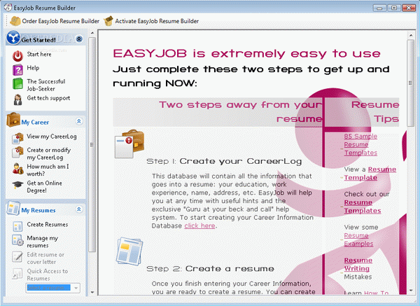 EasyJob Resume Builder Crack + Keygen Download