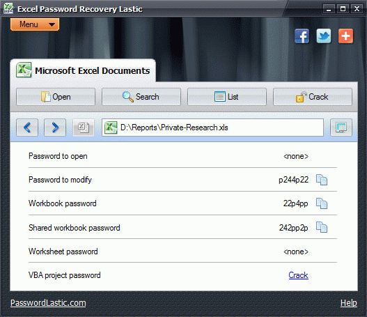 Excel Password Recovery Lastic Crack + License Key Updated