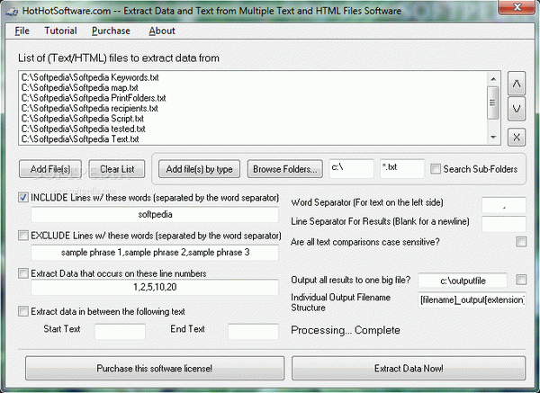 Extract Data and Text from Multiple Text and HTML Files Activator Full Version
