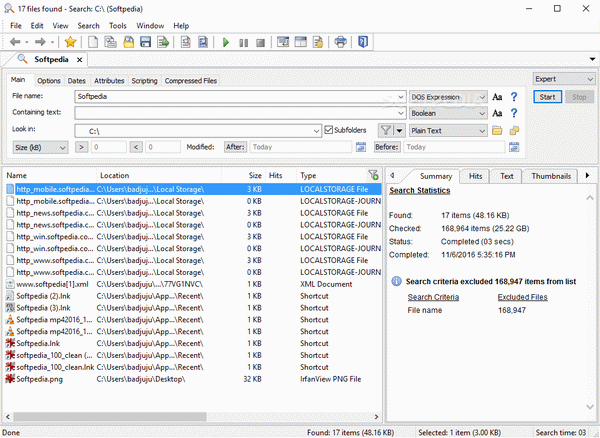 upload search list to filelocator pro