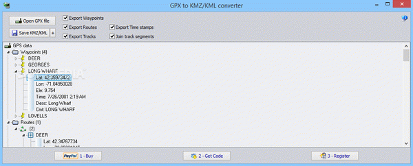 GPX to KMZ / KML converter Crack & Activator