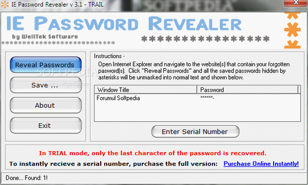 IE Pass Revealer Crack + Serial Key Updated