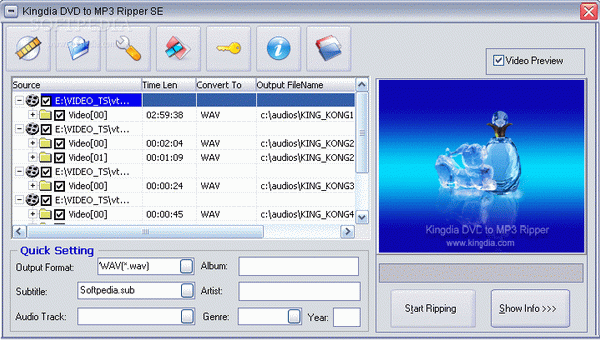 Kingdia DVD to MP3 Ripper Crack + Activation Code