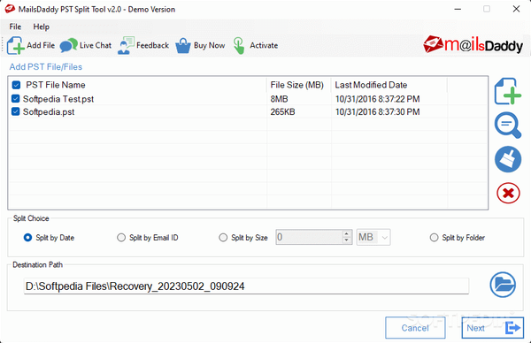 MailsDaddy PST Split Tool Crack + Keygen