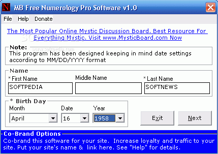 MB FREE Numerology Software Pro Crack + Activation Code