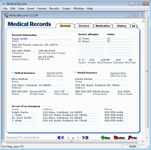 Medical Records Serial Number Full Version