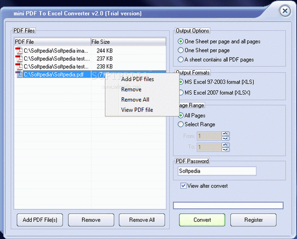 mini PDF to Excel Converter Crack + Activation Code