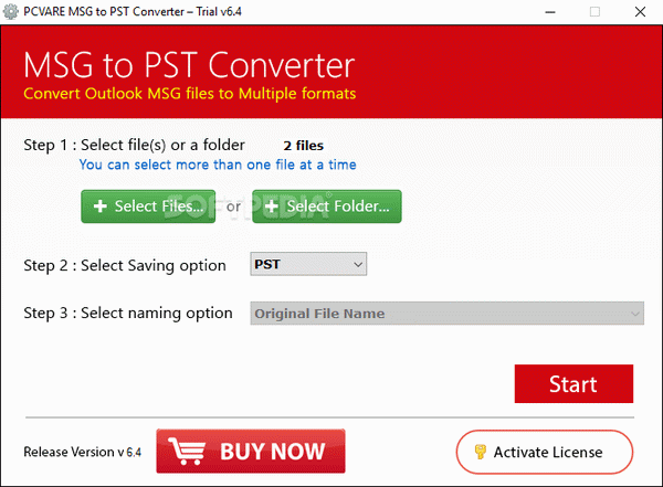 PCVARE MSG to PST Converter Crack With Serial Number Latest