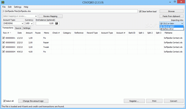 Portable CSV2QBO Crack With Activation Code
