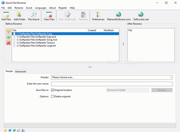 Quick File Renamer Crack With Serial Number