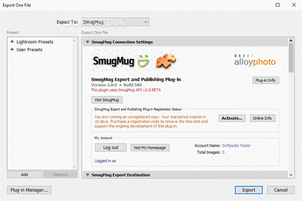 SmugMug Export Plugin Crack + Activation Code (Updated)