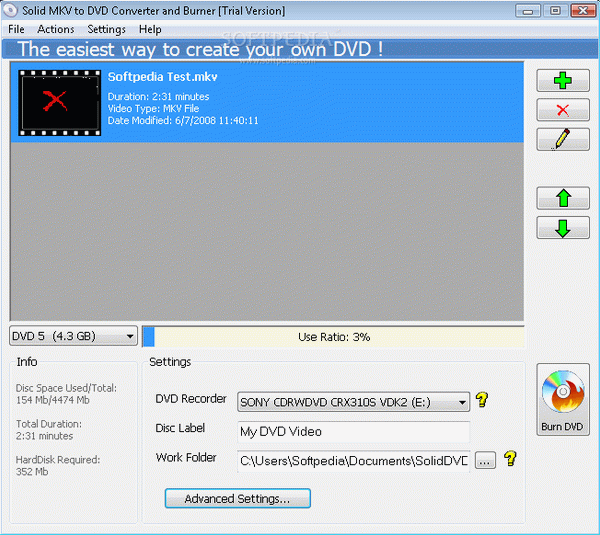 Solid MKV to DVD Converter and Burner Crack + Serial Key Download