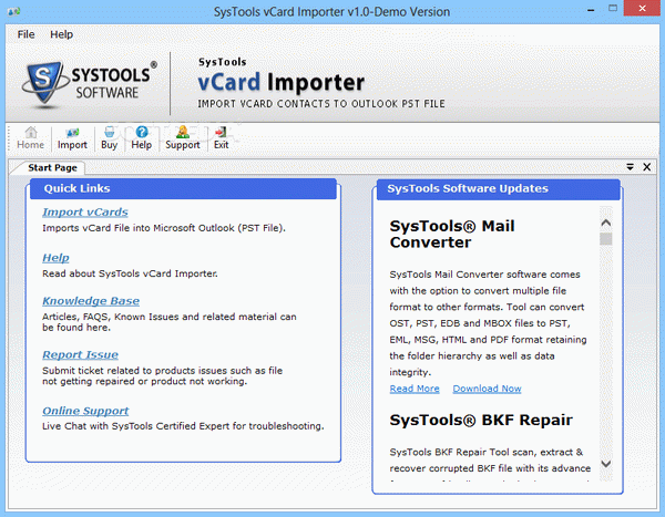 SysTools vCard Importer Crack + License Key