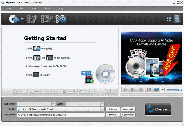 Tipard DVD to MP3 Converter Crack With Serial Number