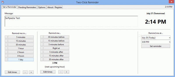 Two-Click Reminder Crack With Activator 2023