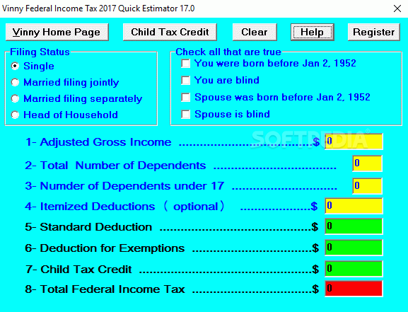 Vinny Federal Income Tax 2017 Quick Estimator Crack With Serial Key