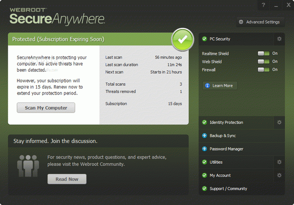 Webroot SecureAnywhere Antivirus Activation Code Full Version