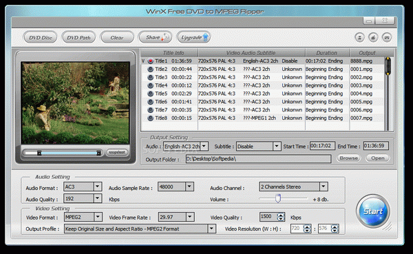 WinX Free DVD to MPEG Ripper Crack With Serial Key Latest