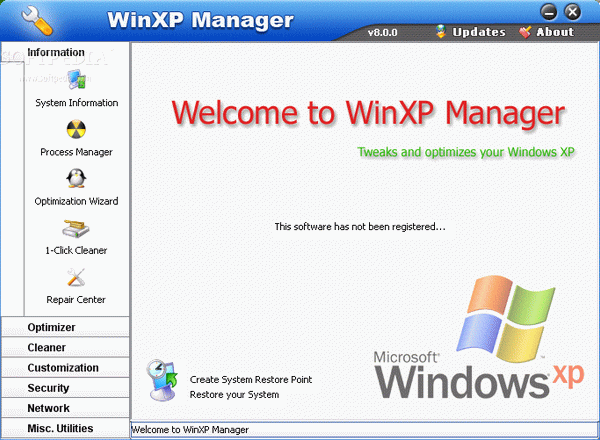 WinXP Manager Crack With Serial Key